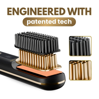 [NEW]  Portable Straightener Brush - GoBrush MAX + FREE Leather Pouch