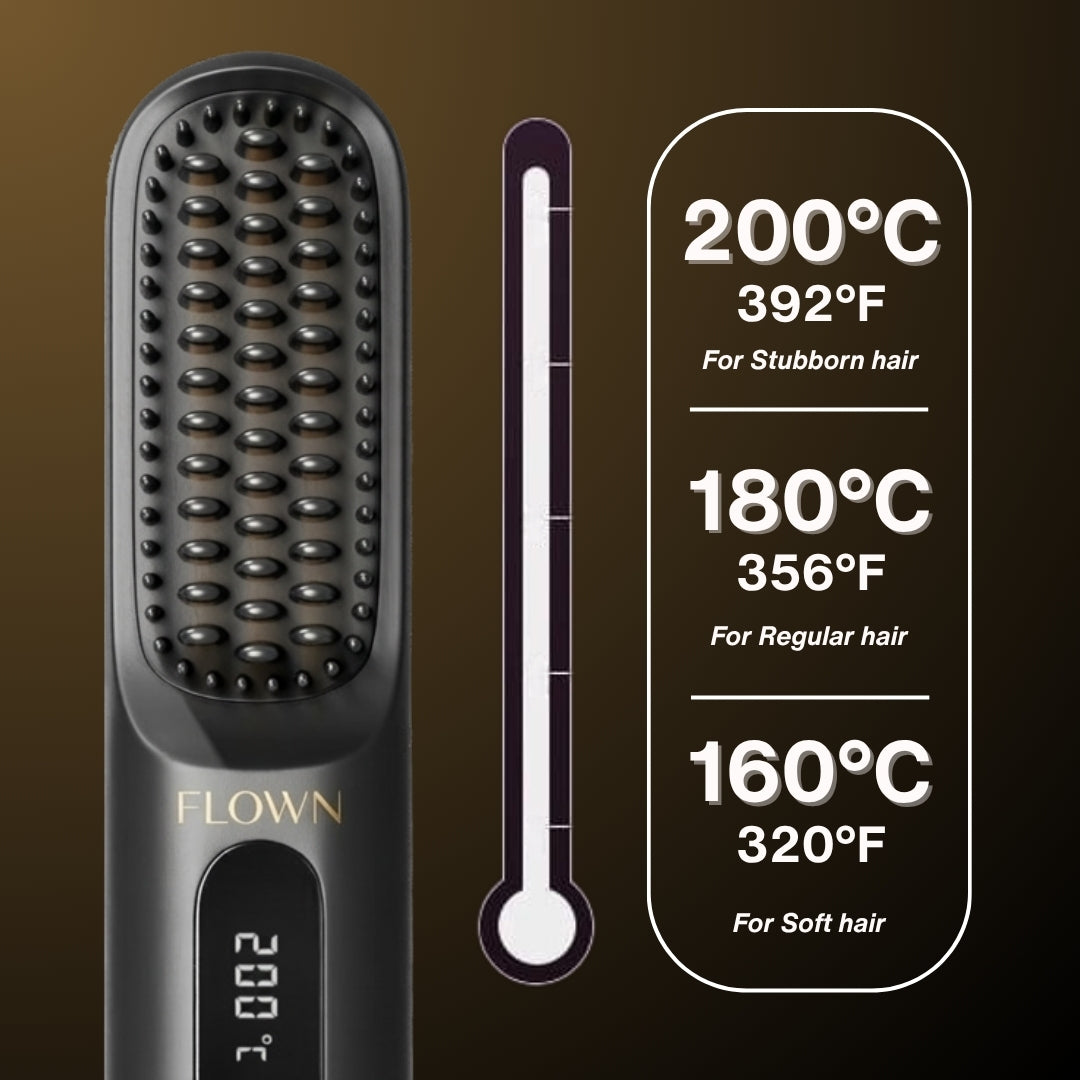 [NEW]  Portable Straightener Brush - GoBrush MAX + FREE Leather Pouch