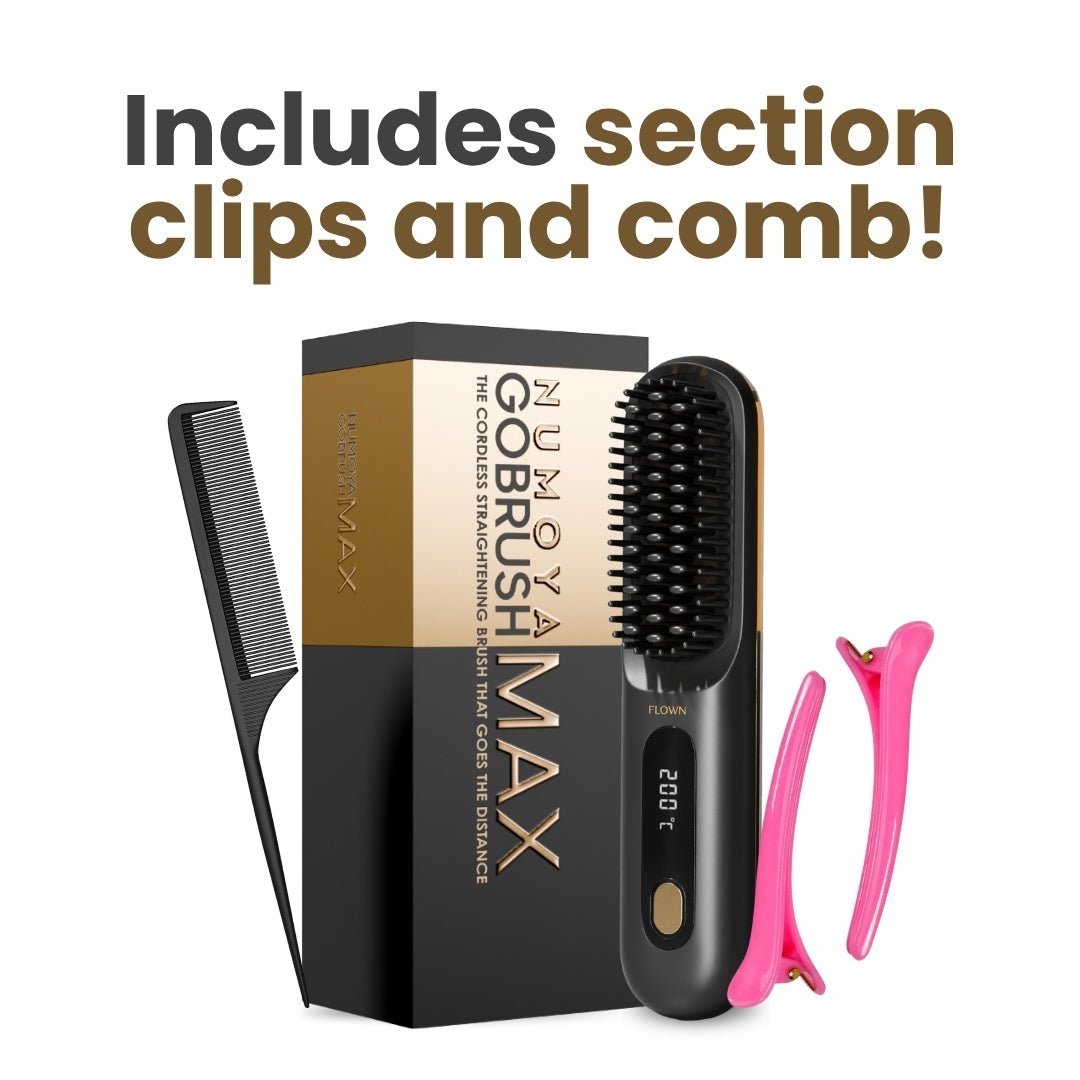 [NEW]  Portable Straightener Brush - GoBrush MAX + FREE Leather Pouch