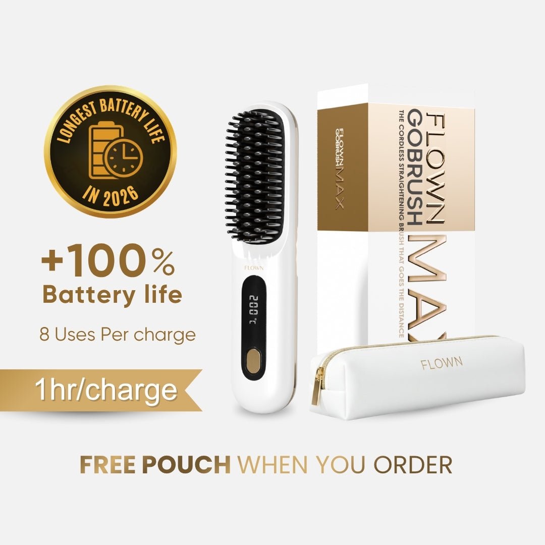 [NEW]  Portable Straightener Brush - GoBrush MAX + FREE Leather Pouch