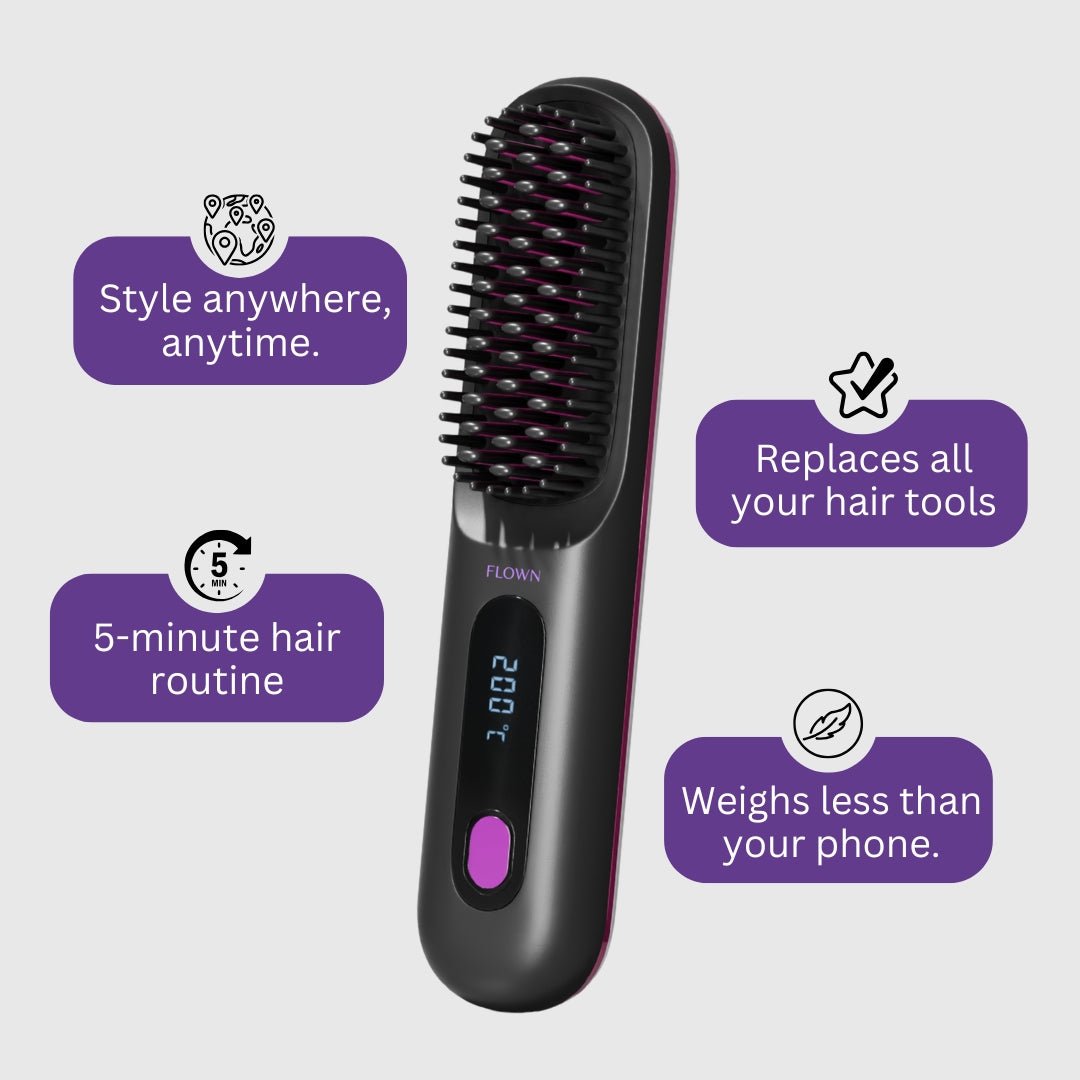 [NEW] Portable Straightener Brush - GoBrush PRO + Free Leather Pouch