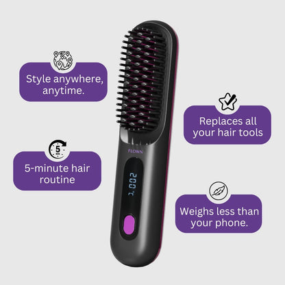 [NEW] Portable Straightener Brush - GoBrush PRO + Free Leather Pouch