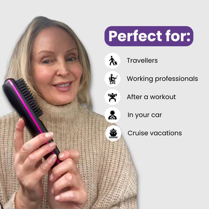 [NEW] Portable Straightener Brush - GoBrush PRO + Free Leather Pouch