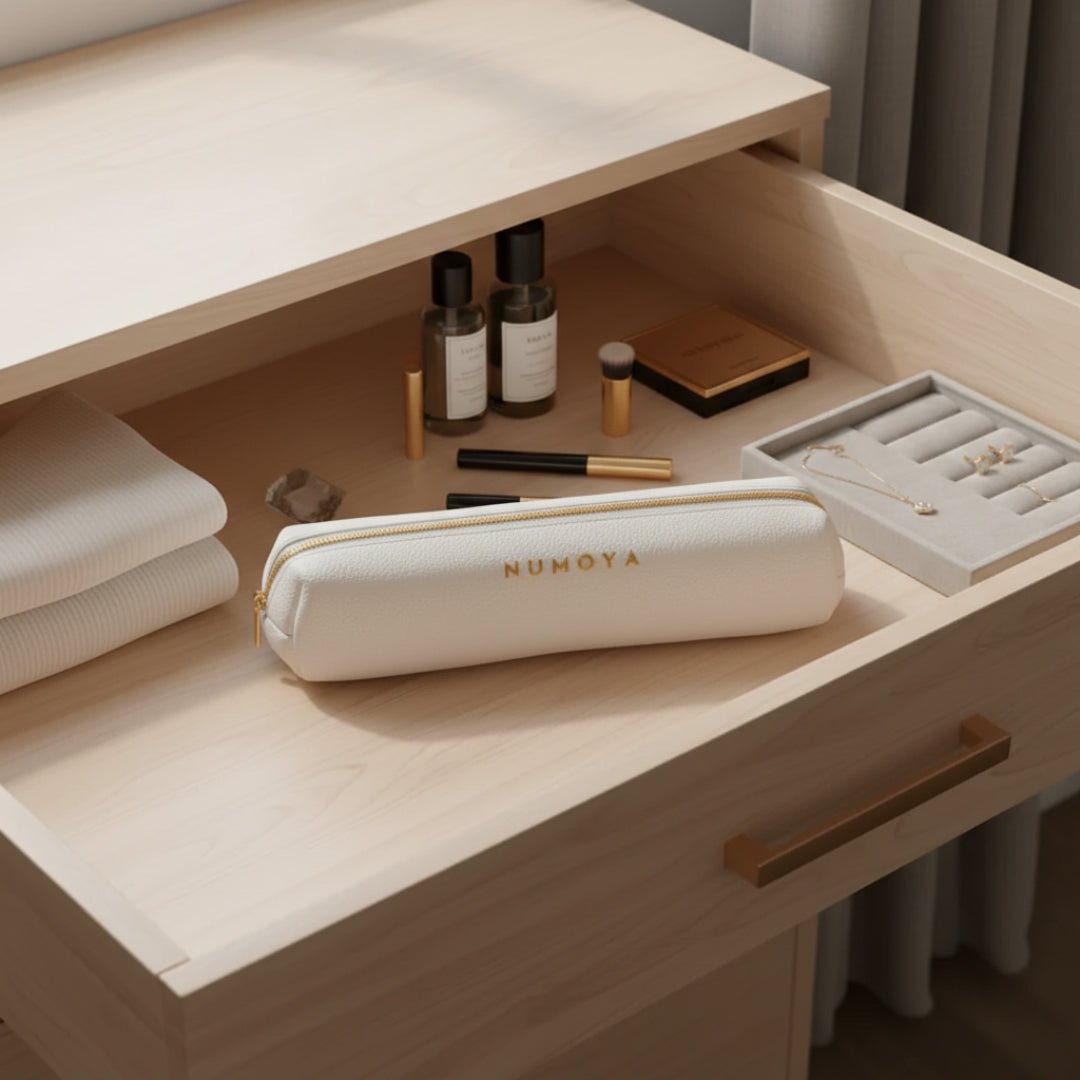 White Leather Pouch for GoBrush